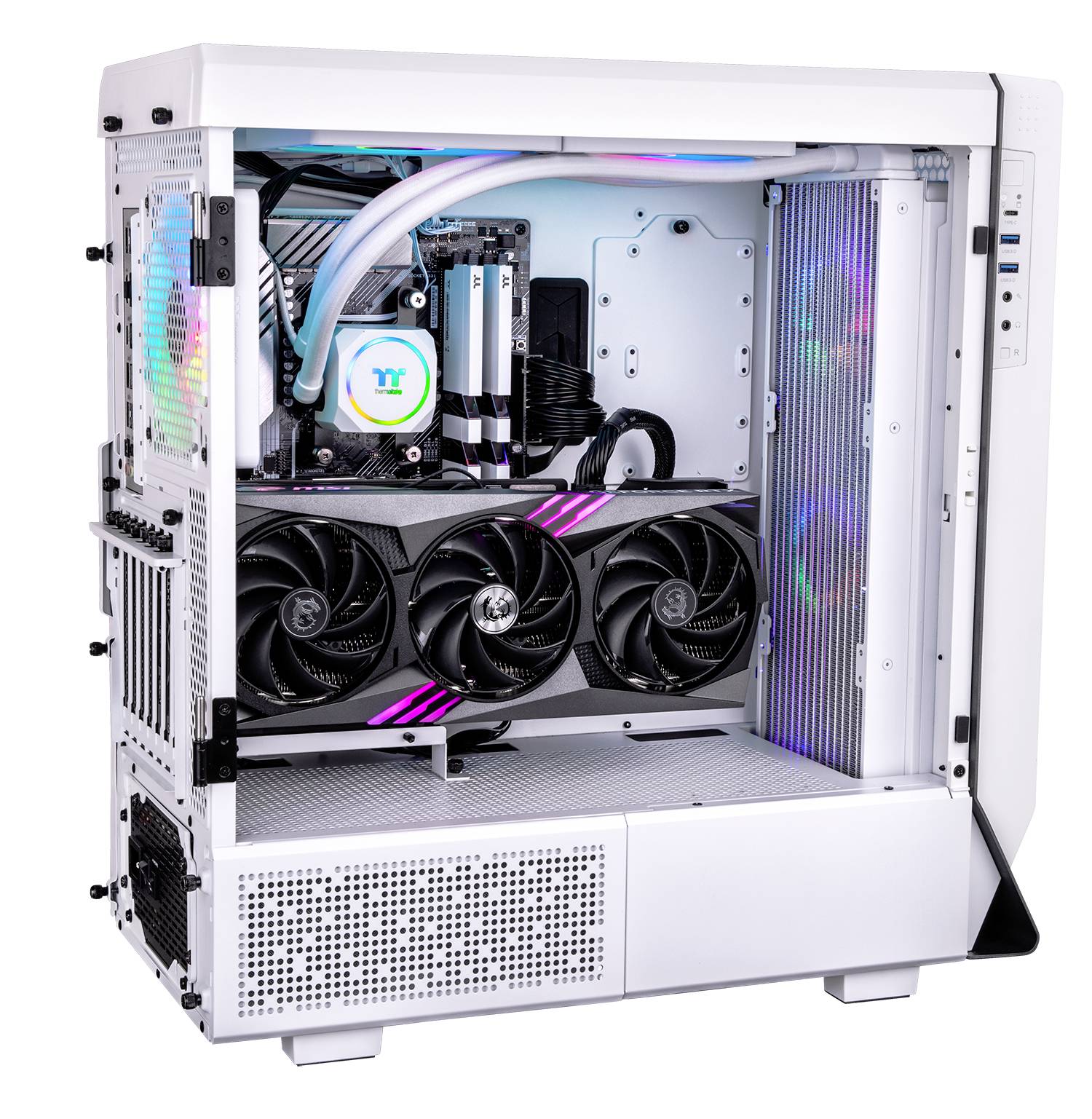 Thermaltake TH420 ARGB Sync - Snow Edition - Prozessor-Flüssigkeitskühlsystem - (für: LGA1156, AM2, AM2+, AM3, LGA1155,