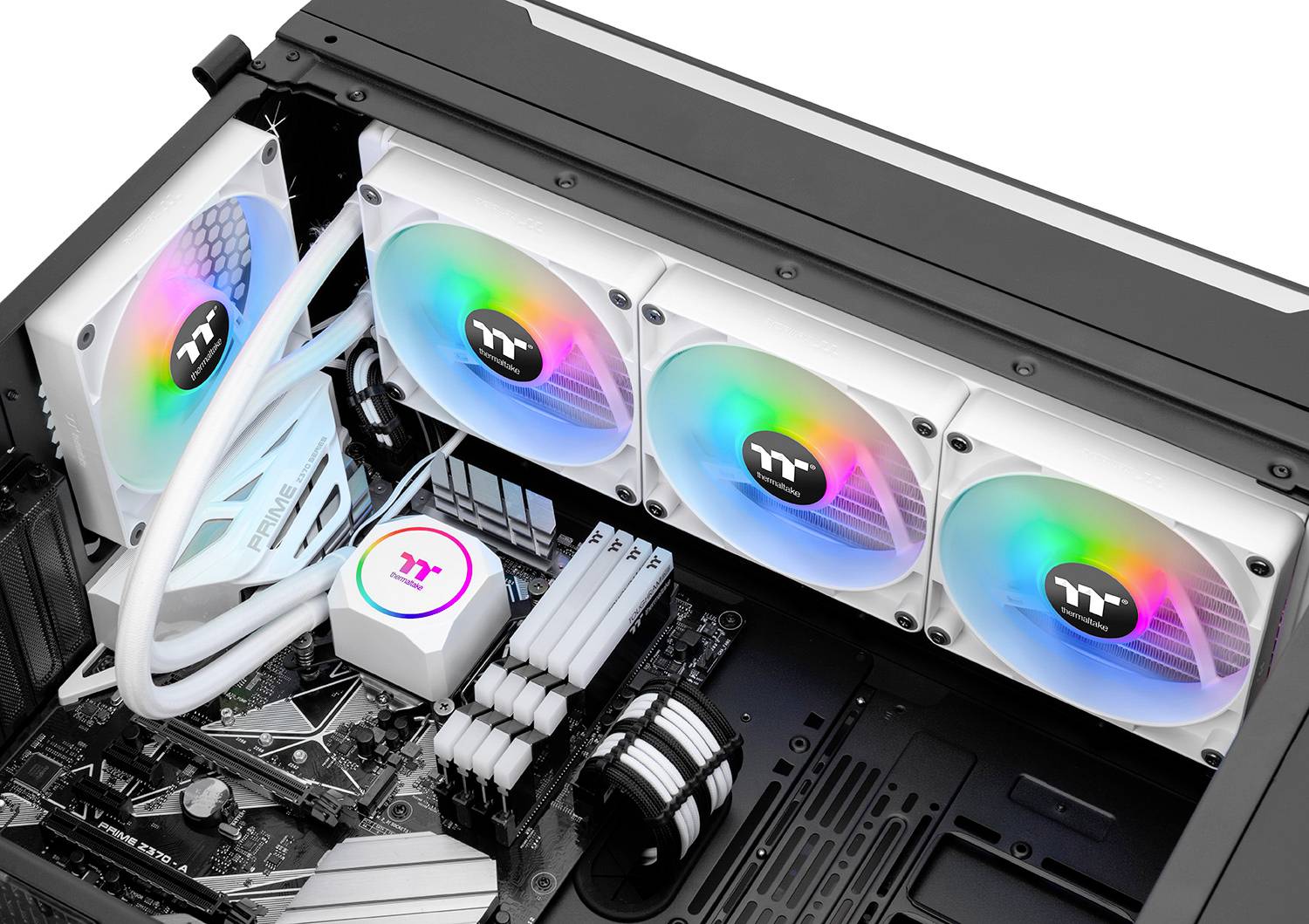 Thermaltake TH420 ARGB Sync - Snow Edition - Prozessor-Flüssigkeitskühlsystem - (für: LGA1156, AM2, AM2+, AM3, LGA1155,