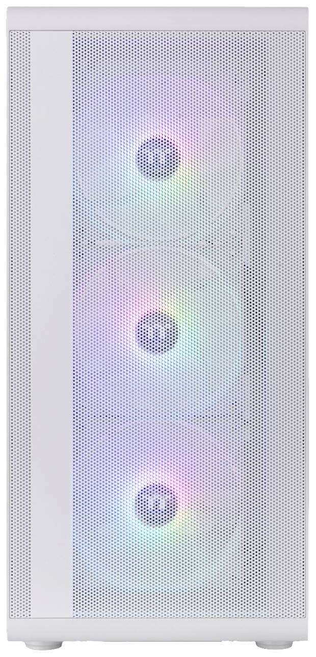 Thermaltake CA-1X2-00M6WN-00 Midi-Tower Gaming-Gehäuse Weiß 3 Vorinstallierte LED Lüfter, Seitenfenster