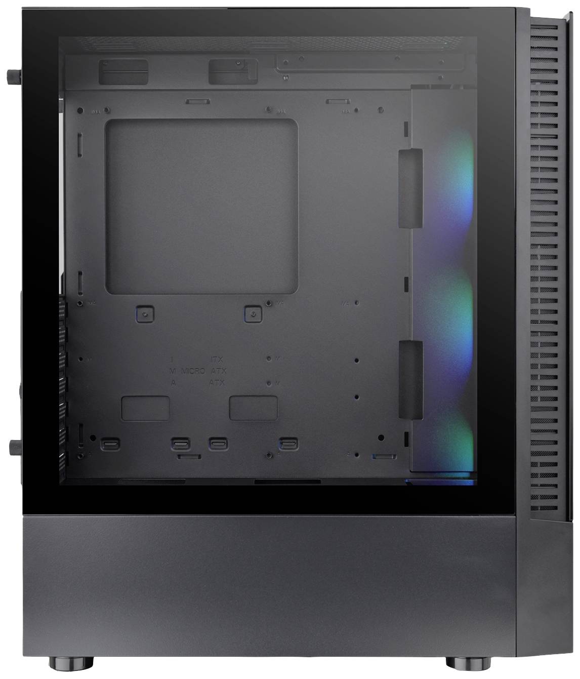 Thermaltake CA-1X3-00M1WN-00 Midi-Tower Gaming-Gehäuse Schwarz 3 Vorinstallierte LED Lüfter, Seitenfenster