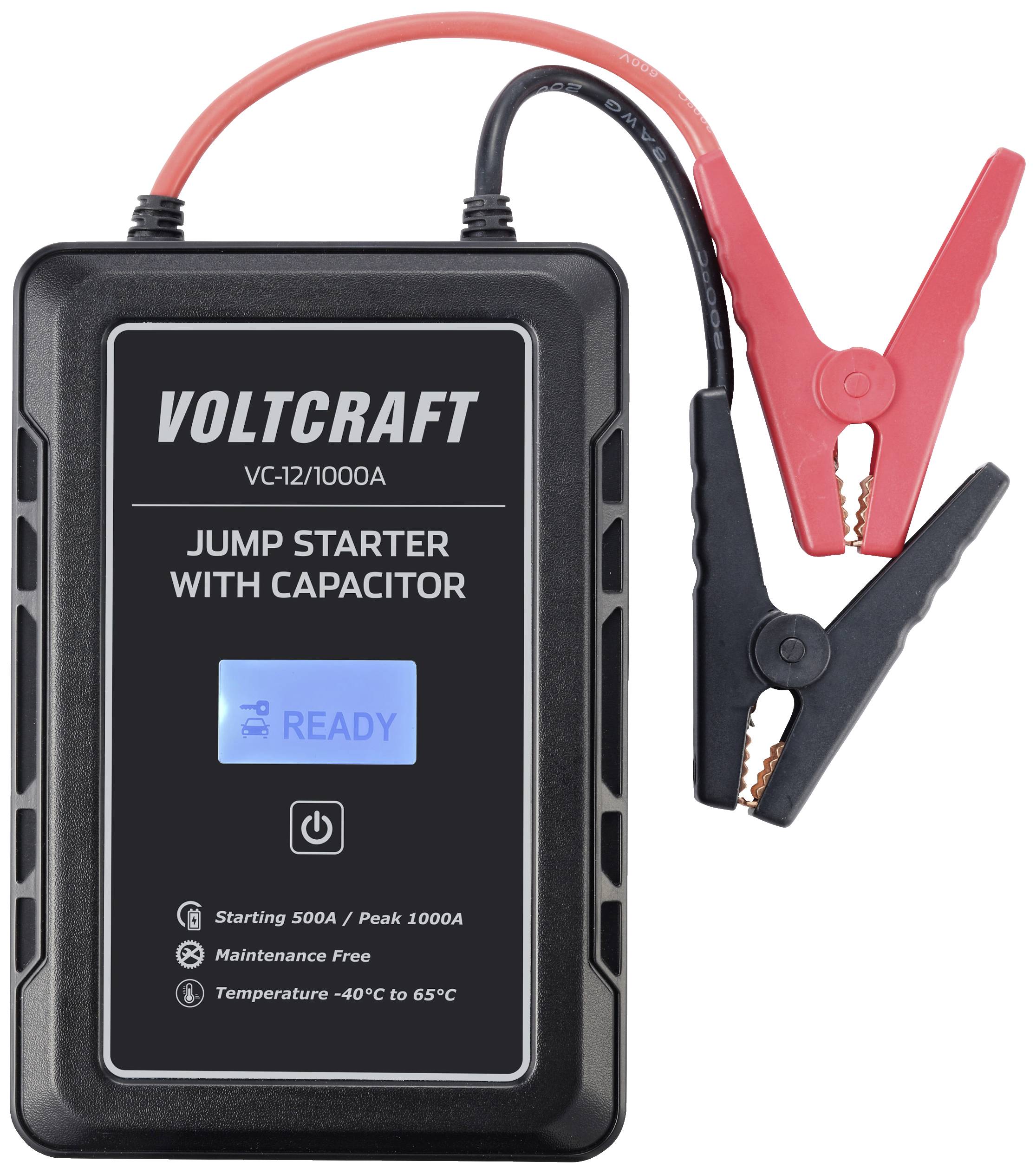VOLTCRAFT Schnellstartsystem VC-12/1000A VC-13998130 Starthilfestrom (12 V)=500A Kondensator-Technik (ohne Akku)