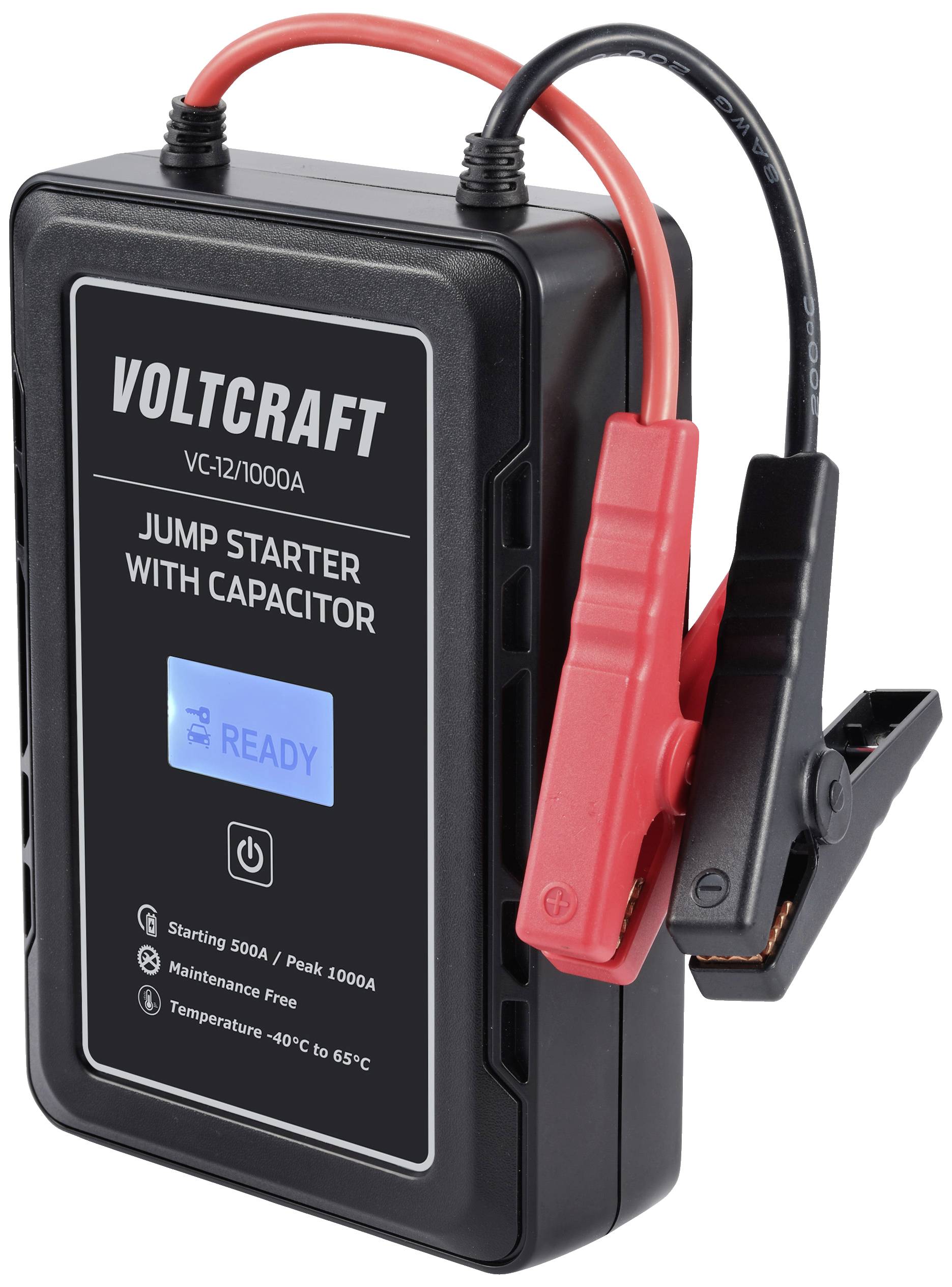 VOLTCRAFT Schnellstartsystem VC-12/1000A VC-13998130 Starthilfestrom (12 V)=500A Kondensator-Technik (ohne Akku)
