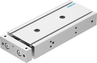 Lineareinheit der Marke Festo mit zwei Schraublöchern auf der oberen Fläche, verwendet in Automatisierungstechnik.