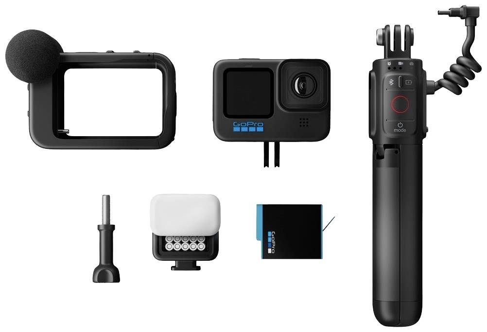 GoPro HERO11 Black Creator Edition Action Cam 5.3K, 4K, 2.7K, inkl. Stativ, Touch-Screen, WLAN, Zeitraffer, Bildstabilisierung