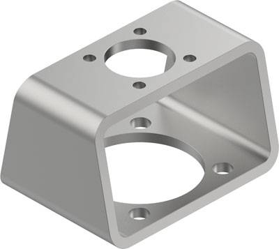 Metallwinkelhalterung mit mehreren Bohrungen auf Ober- und Unterseite, geeignet für Montagezwecke.