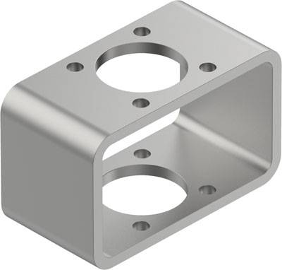 Metallblock mit mehreren kreisförmigen Löchern, geeignet zur Befestigung oder Verbindung mechanischer Komponenten.