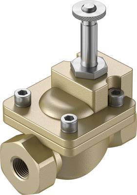 Messingventil mit drei Schrauben und einem Stellrad oben, geeignet für industrielle Anwendungen bezüglich Steuerung von Flüssigkeitsströmen.