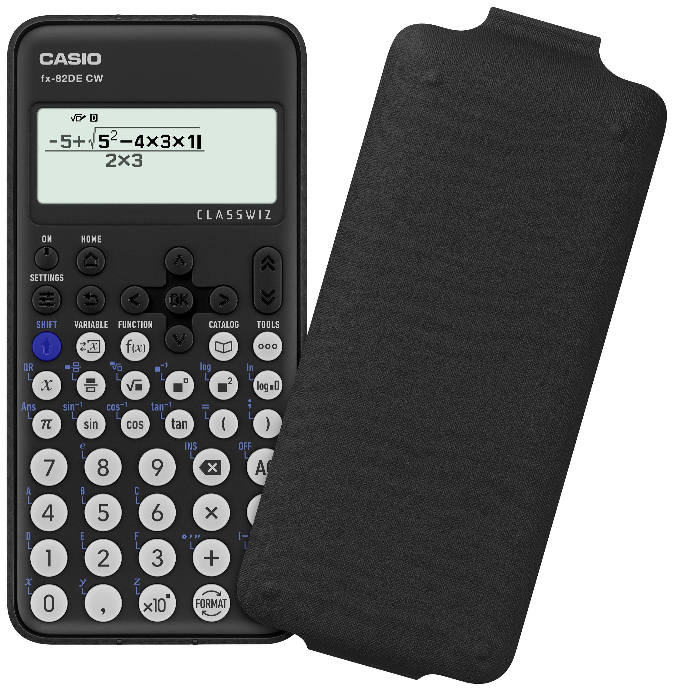 Casio FX-82DE CW Technisch wissenschaftlicher Rechner Schwarz Display (Stellen): 10 batteriebetrieben (B x H x T) 77 x 13.8