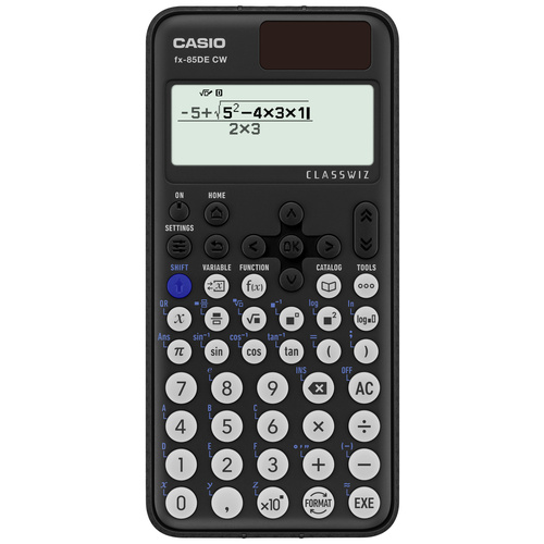 Casio FX-85DE CW Technisch wissenschaftlicher Rechner Schwarz Display (Stellen): 10 batteriebetrieben, solarbetrieben (B x H x T)