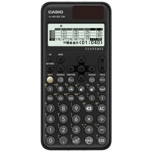 Casio FX-991DE CW Calculatrice technique et scientifique noir Ecran: 10 à pile(s), solaire (l x H x P) 77 x 10.7 x 162 mm