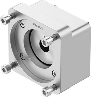 Metallteil mit 4 Schrauben an den Ecken. Zentrum hat eine kreisförmige Vertiefung. Nummer '816412' ist auf der Oberfläche eingraviert.