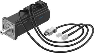 Ein schwarzer Elektromotor mit mehreren Kabelverbindungen.