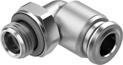 Metall-Fitting mit abgewinkelten Röhren und Gewindeanschlüssen, verwendet in Rohrleitungssystemen für feste Verbindungen.