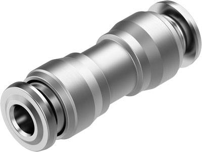 Silberner Metallanschluss mit zwei Öffnungen, zylindrische Form, Hauptbestandteil von Rohrleitungssystemen.