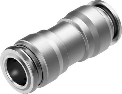 Zylindrisches Metallteil, das wie ein Coupler aussieht, mit glänzender Oberfläche und präzisen Rillen.