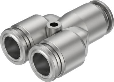 Zwei parallele, silberne Metallanschlüsse mit glatter Oberfläche. Sie sind zylinderförmig und scheinen miteinander verbunden zu sein.