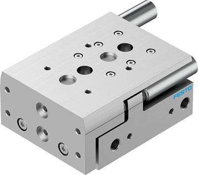 Aluminium Pneumatikzylinder mit mehreren Anschlüssen und Schrauben, verwendet für Steuerungsanwendungen in automatisierten Systemen.