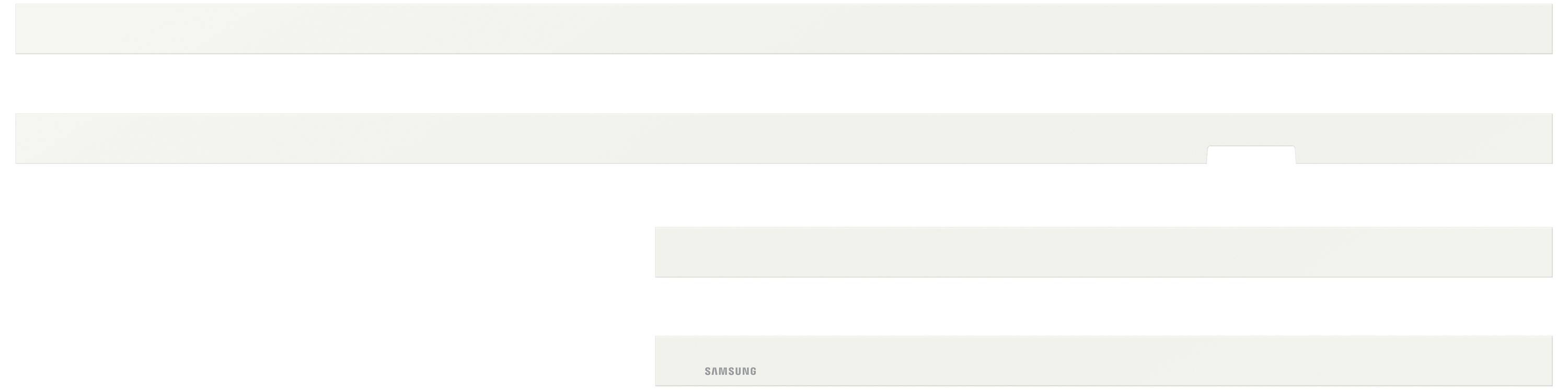 Weiße Holzlatten in verschiedenen Längen.