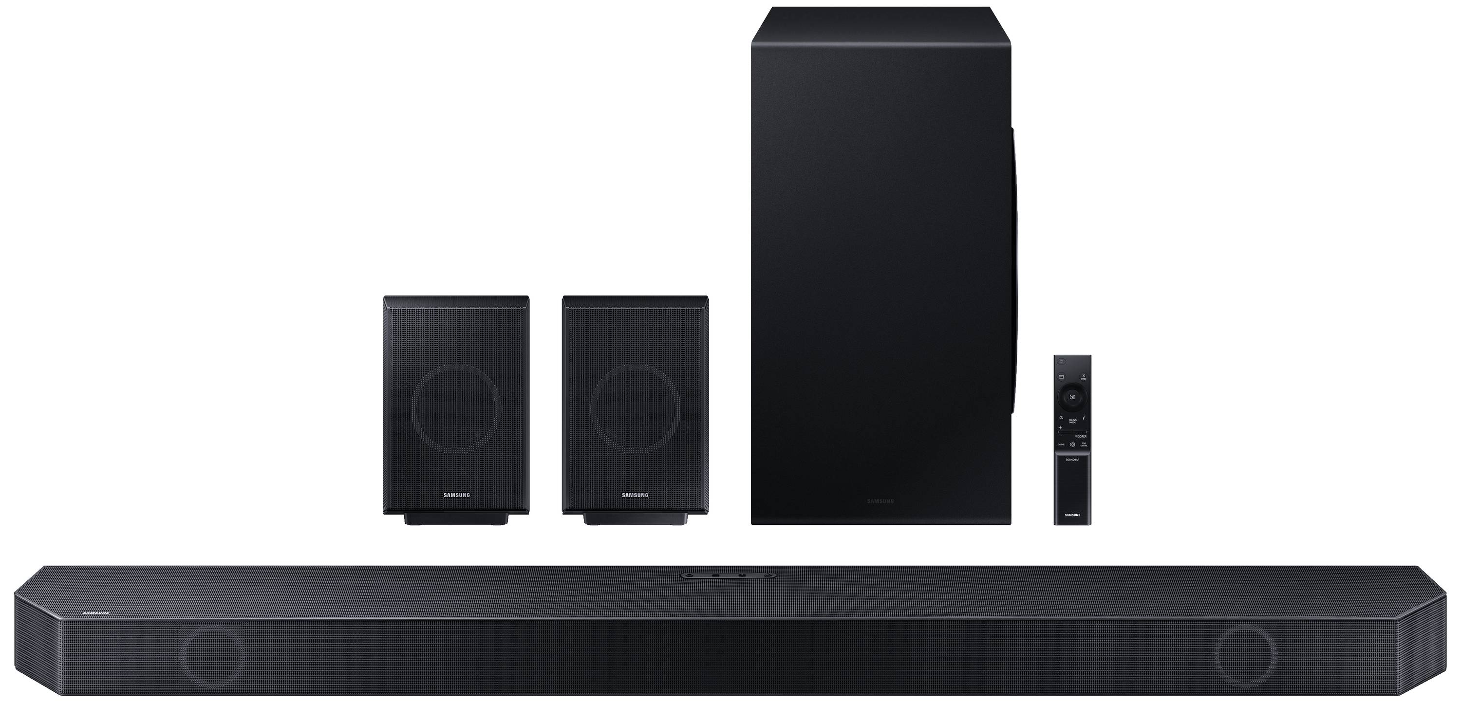 Samsung HW-Q995GC/ZG Surround System Schwarz Bluetooth®, Dolby Atmos®, inkl. kabellosem Subwoofer, Sprachsteuerung, WLAN, Wandbefestigung