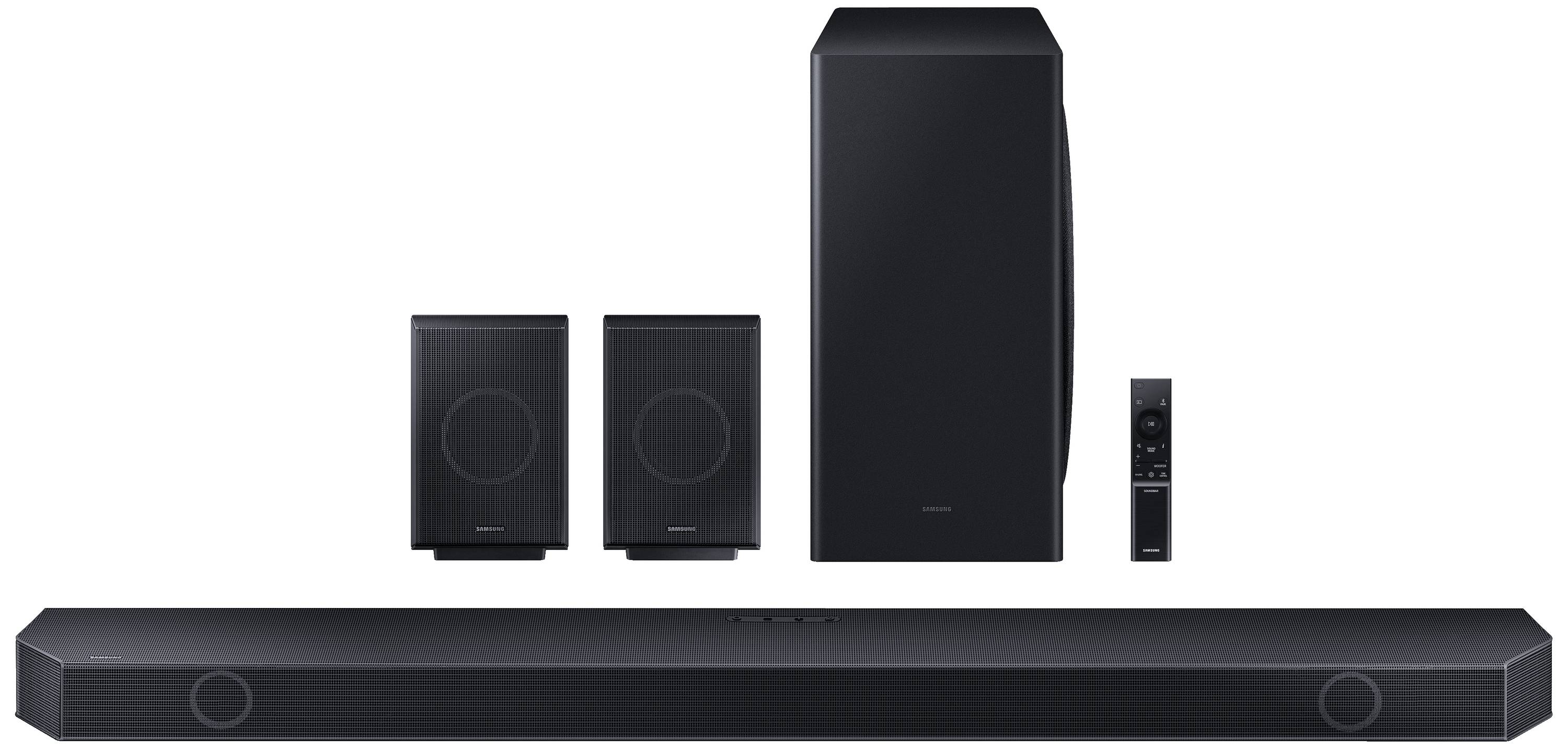 Samsung HW-Q935GC/ZG Surround System Schwarz Bluetooth®, Dolby Atmos®, inkl. kabellosem Subwoofer, Sprachsteuerung, WLAN, Wandbefestigung
