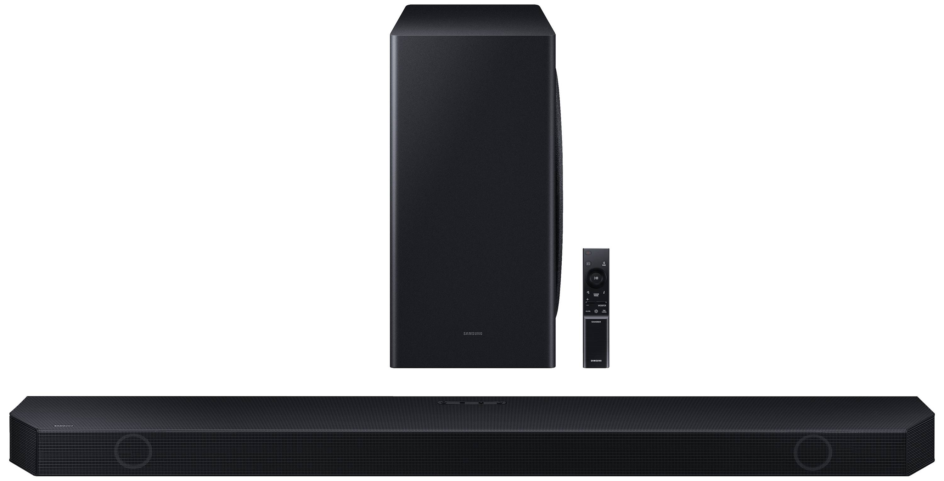 Samsung HW-Q810GC/ZG Surround System Schwarz Bluetooth®, Dolby Atmos®, inkl. kabellosem Subwoofer, Sprachsteuerung, WLAN, Wandbefestigung