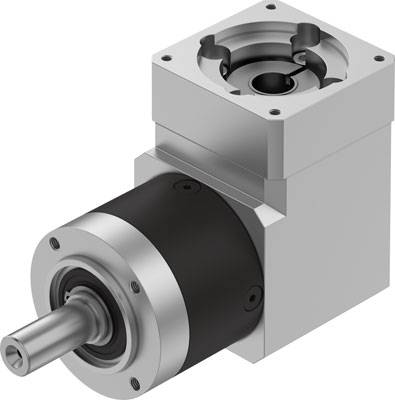 Industrie-Getriebe mit zylindrischem Gehäuse und Metallkomponenten, typisch für Maschinenbauanwendungen.