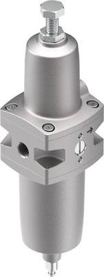 Industriefilter mit zylindrischer Form und Schraubventil oben. Es hat vier seitliche Anschlüsse und ist für Druckluftanwendungen geeignet.