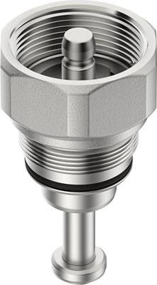 Ein Silber-Rohranschluss mit Gewinde und Dichtung für Sanitärinstallationen. Geeignet für Wasserleitungen und -verbindungen.