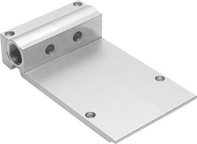 Metallwinkelbeschlag mit Bohrlöchern, zur Befestigung oder Verbindung von Bauteilen.