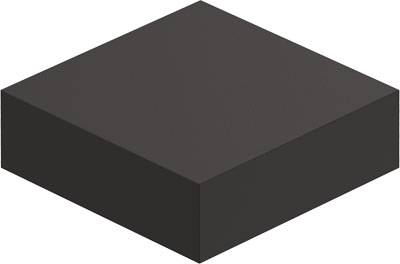 Ein schwarzer Würfel, dreidimensional dargestellt, schwebt vor einem neutralen Hintergrund.