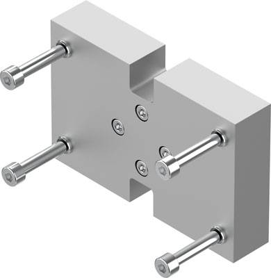 Metallöffnung mit vier herausragenden Schrauben und symmetrisch platzierten Bohrungen, zeigt industrielle Befestigungsanwendung.
