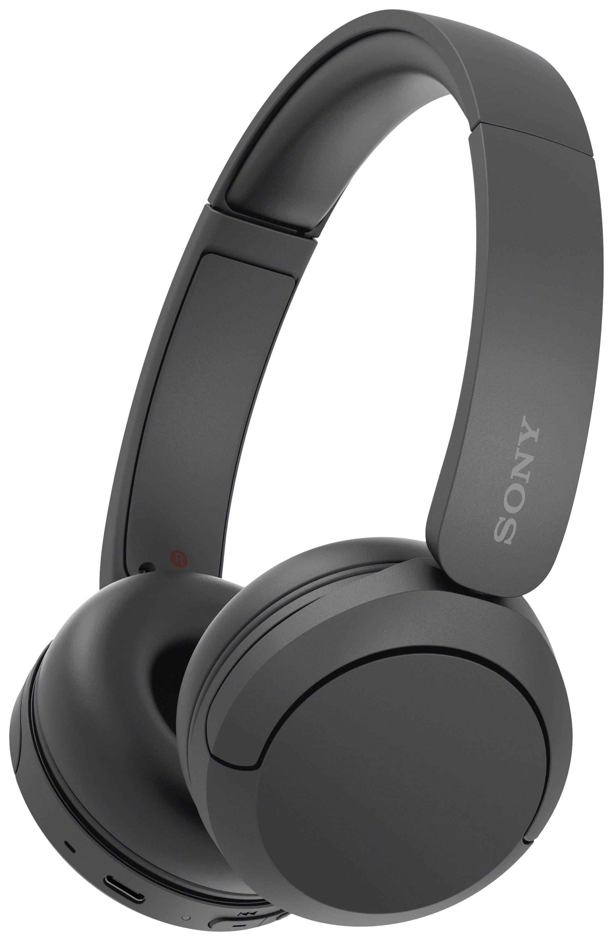 Schwarze Over-Ear-Kopfhörer mit 'SONY'-Logo auf der Seite des Bügels, drahtloses Modell.