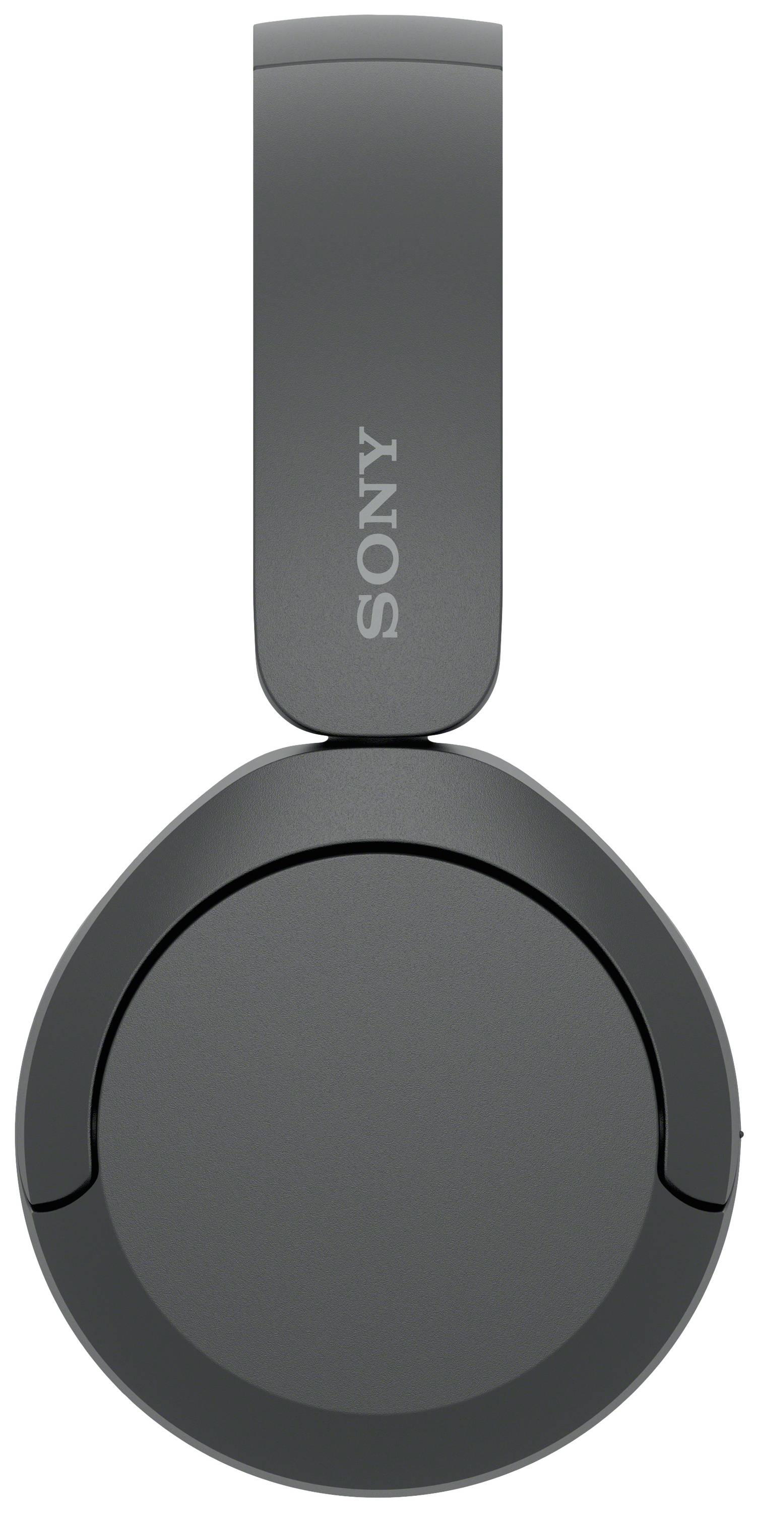 Schwarze Over-Ear-Kopfhörer, Marke Sony, mit schlichtem Design. Sichtbar ist die Ohrmuschel und der Bügel mit dem Sony-Logo.