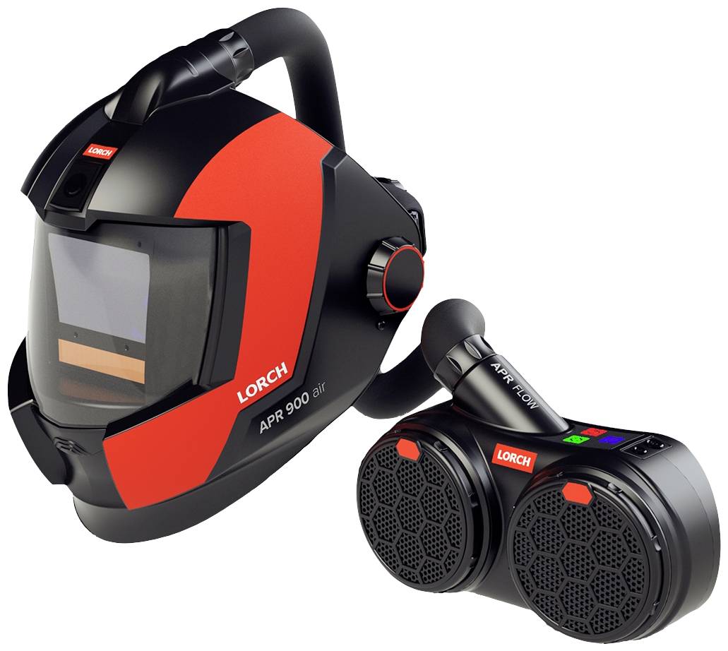Lorch APR Flow + APR 900 air 553.3201.1 Schweißerschutzhelm EN 175, EN 12941 Schwarz, Rot
