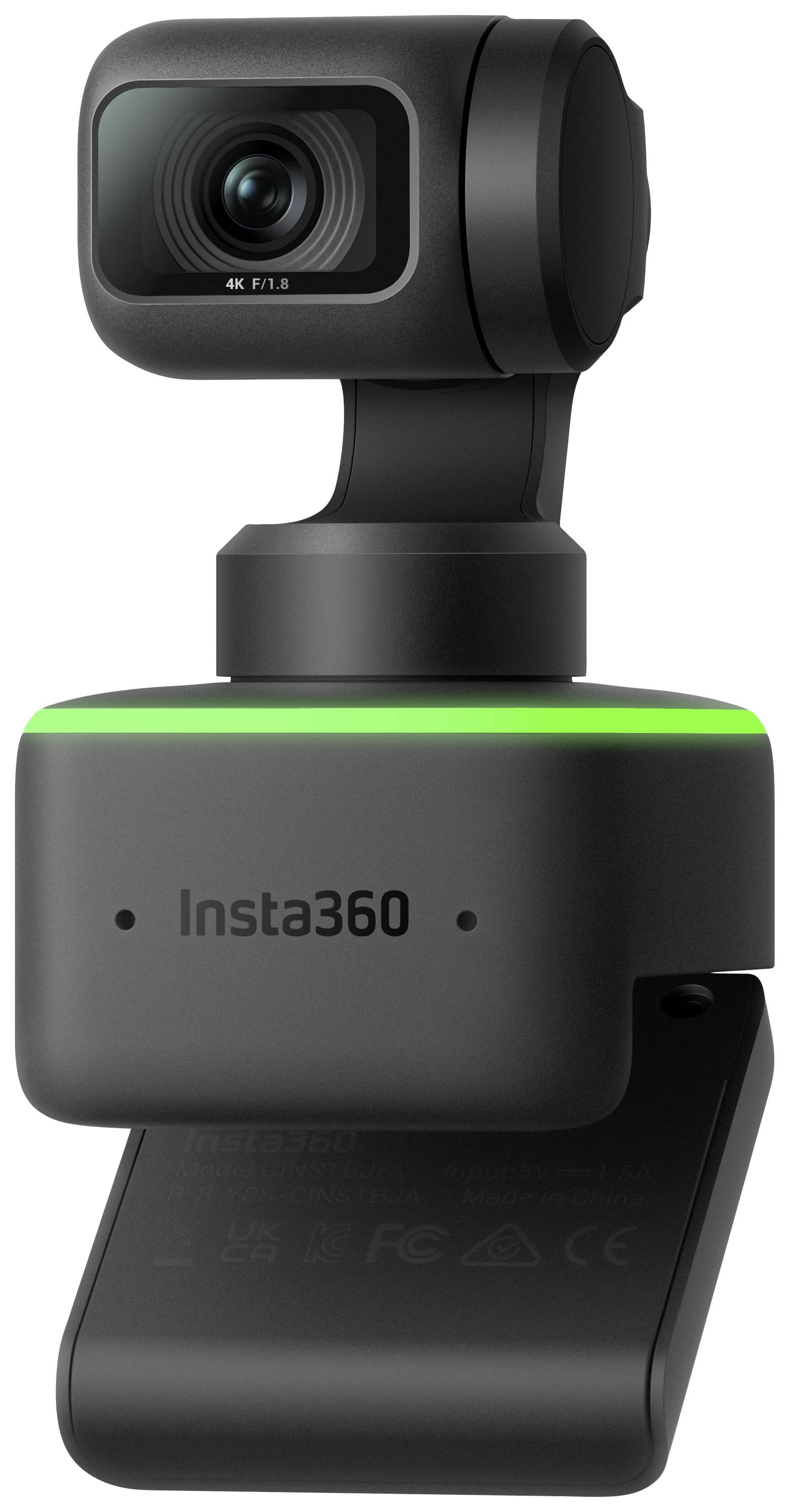 Insta360 Link 4k Webcam, 1080 MP, 3840 x 2160 Pixel, Full HD, 60 fps, 720p, 1080p, H.264, ISO, M-JPEG