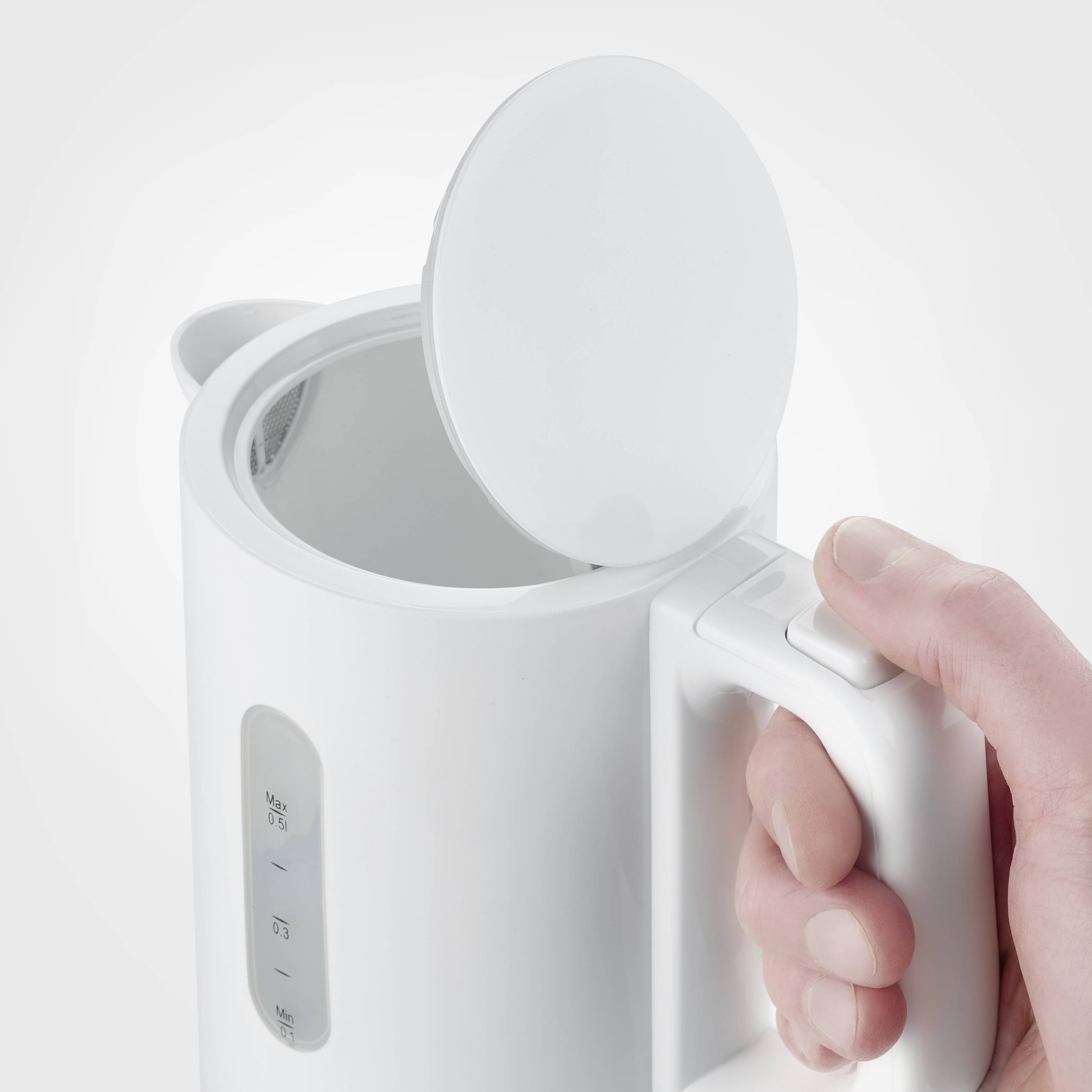 Severin WK 3462 Wasserkocher schnurlos, Überhitzungsschutz, BPA-frei Weiß Fassungsvermögen: 0.5l