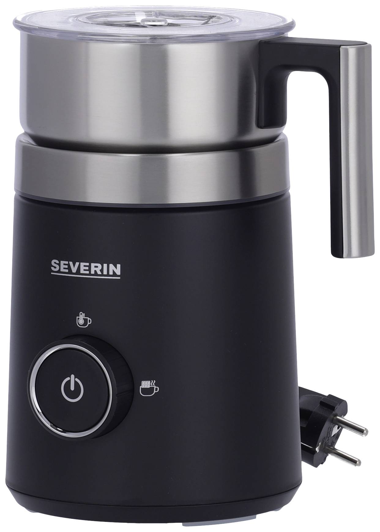 Severin SM 3585 SM 3585 Milchaufschäumer Edelstahl (gebürstet), Schwarz (matt) 500W