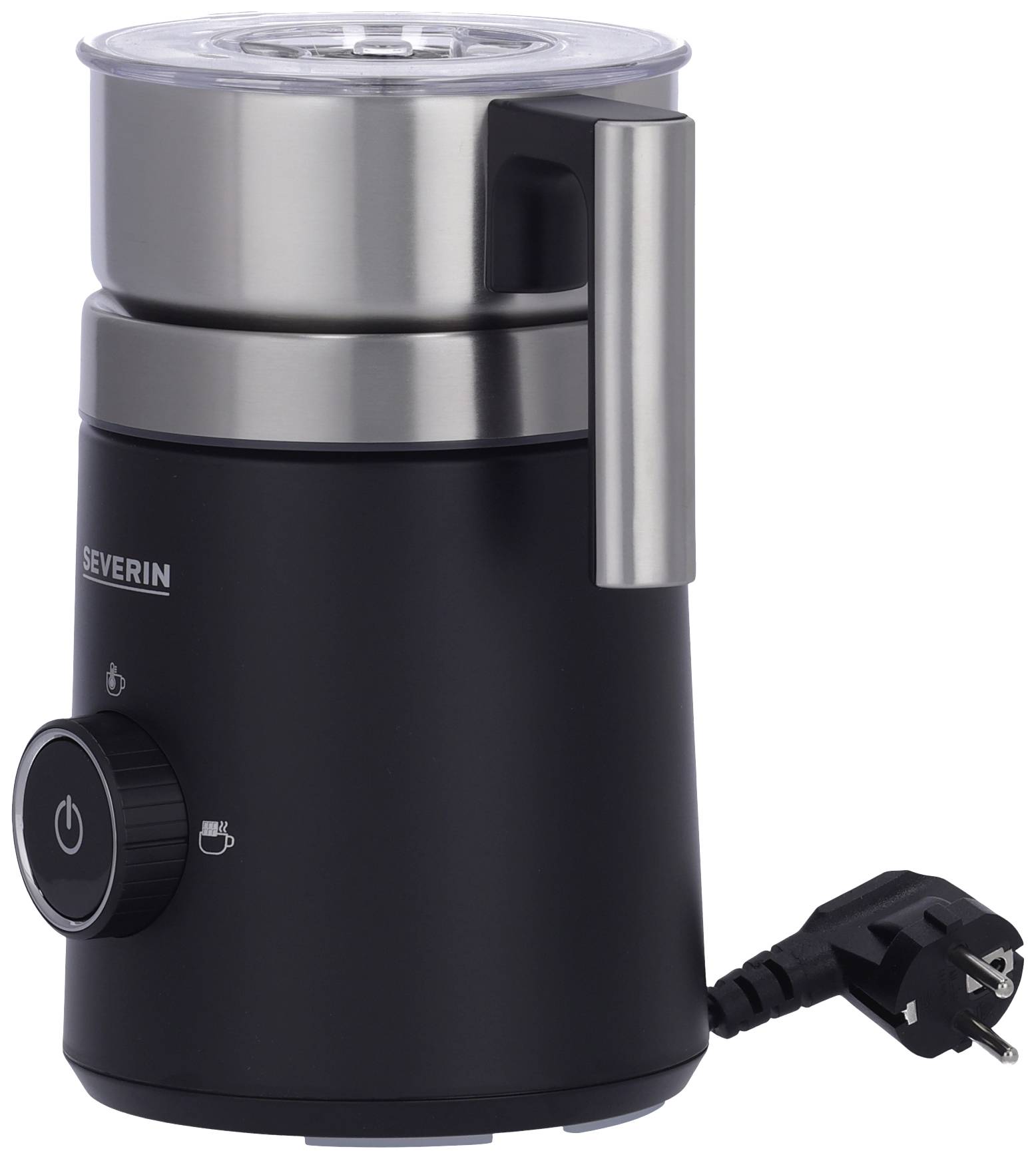 Severin SM 3585 SM 3585 Milchaufschäumer Edelstahl (gebürstet), Schwarz (matt) 500W