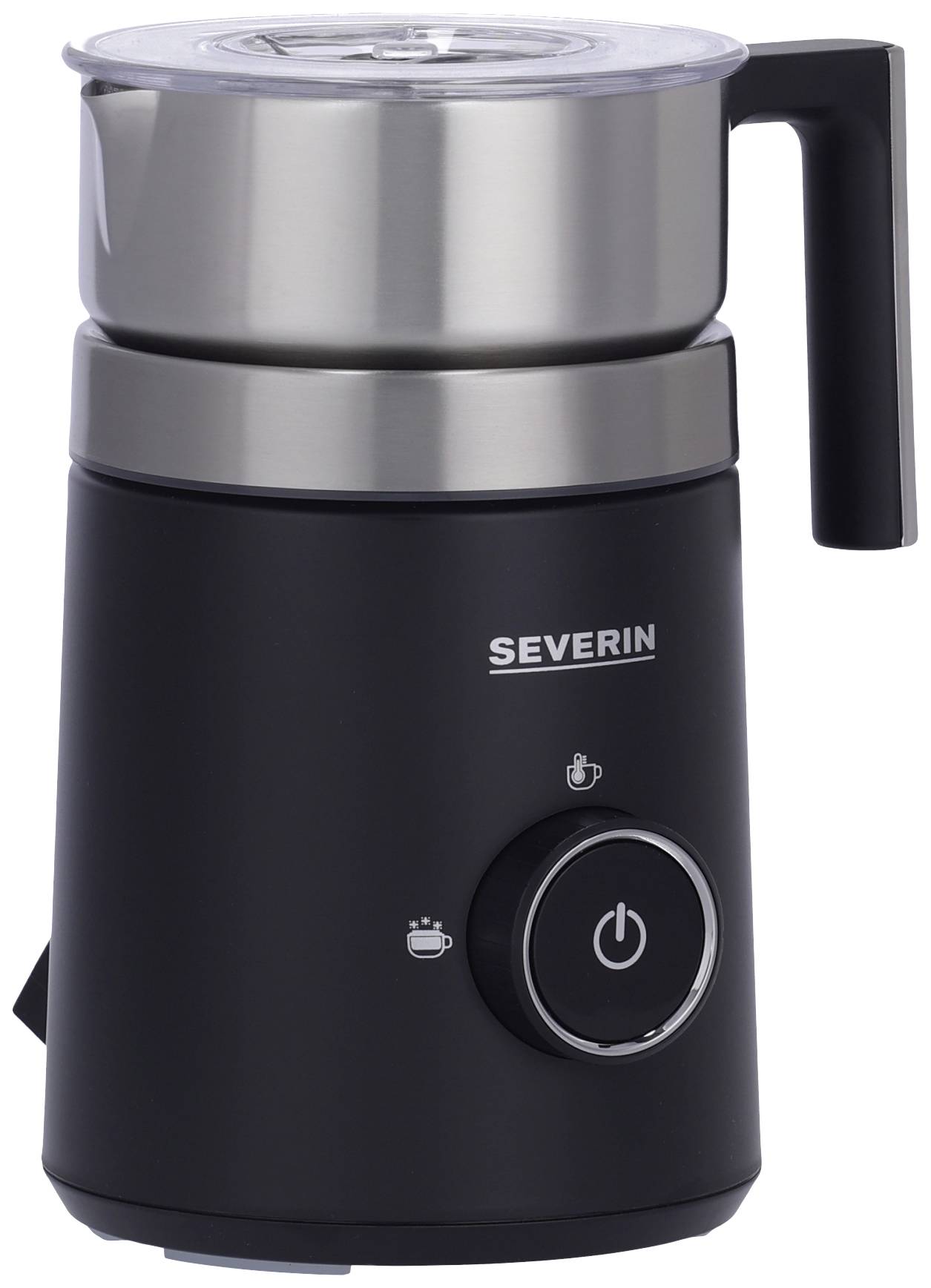 Severin SM 3585 SM 3585 Milchaufschäumer Edelstahl (gebürstet), Schwarz (matt) 500W