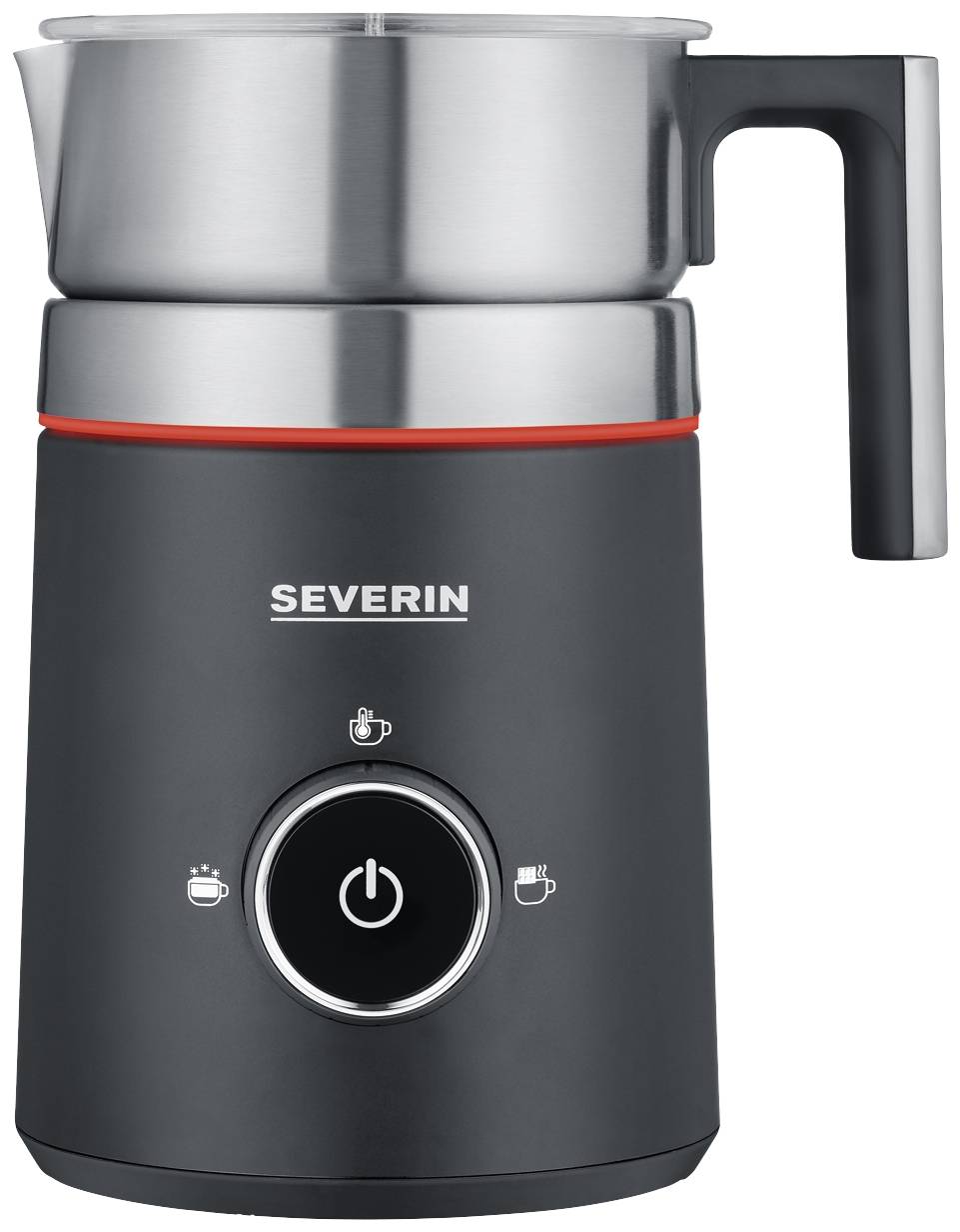 Severin SM 3585 SM 3585 Milchaufschäumer Edelstahl (gebürstet), Schwarz (matt) 500W