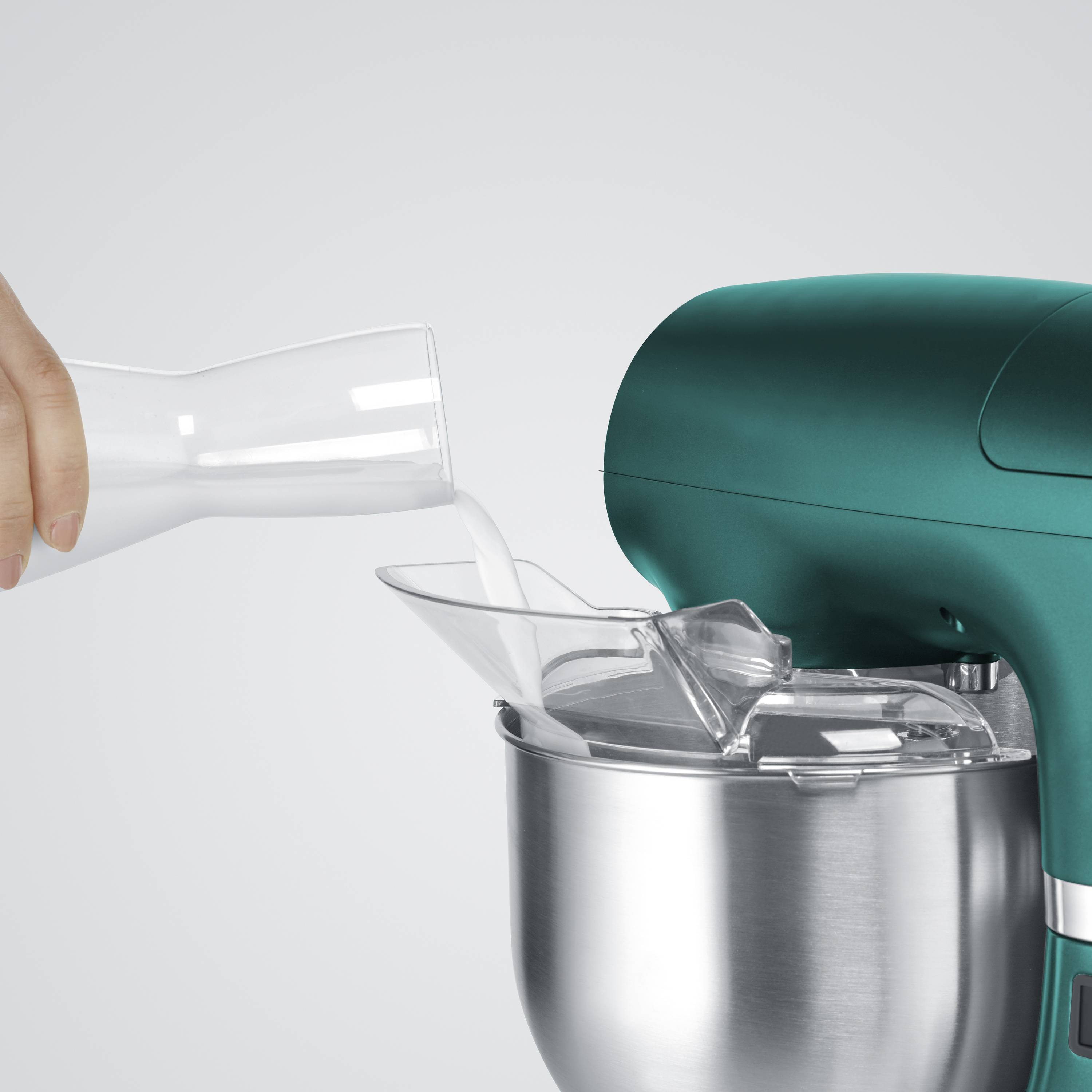 Severin KM 3896 Küchenmaschine 1000 W Edelstahl, Grün (matt), Schwarz