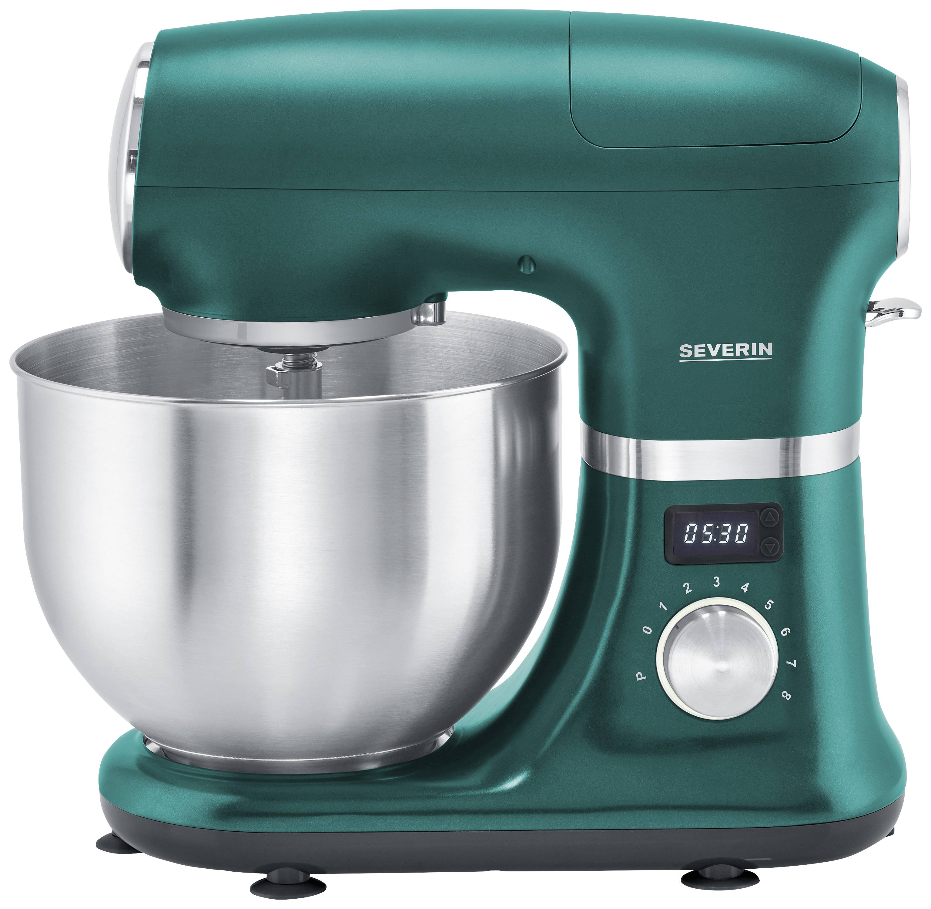 Severin KM 3896 Küchenmaschine 1000 W Edelstahl, Grün (matt), Schwarz