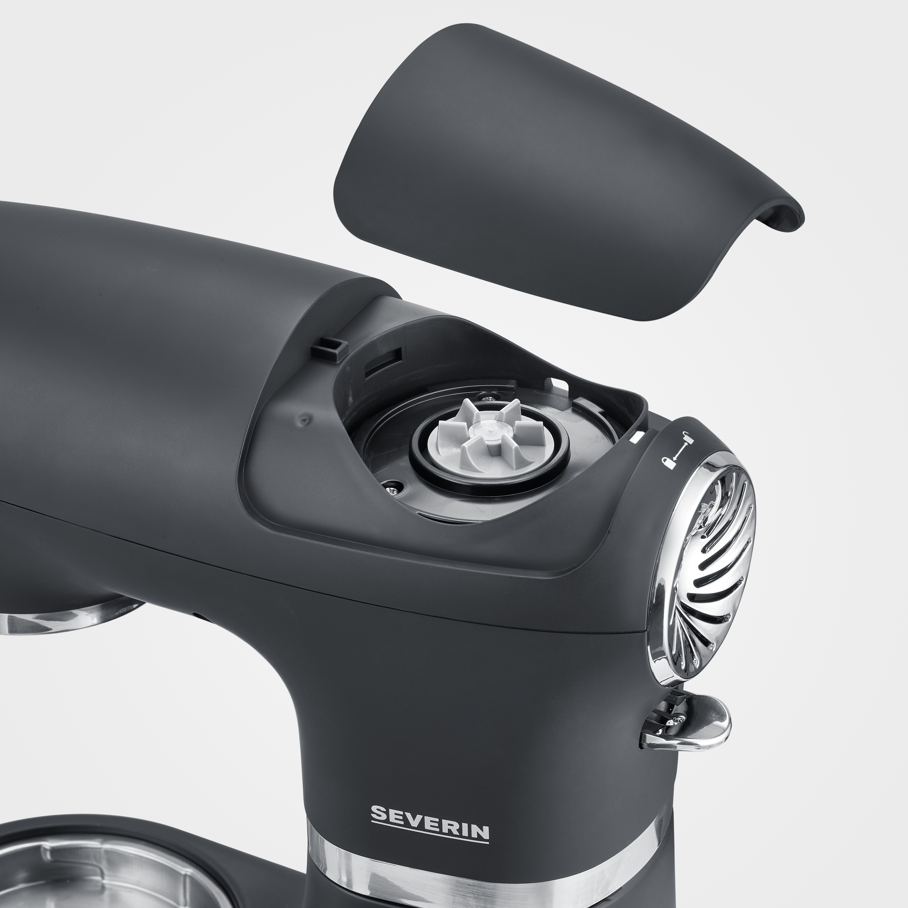 Severin KM 3897 Küchenmaschine 1000 W Edelstahl, Schwarz (matt)