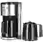 Severin KA 9308 Kaffeemaschine Edelstahl (gebürstet), Schwarz Fassungsvermögen Tassen=8 Isolierkann