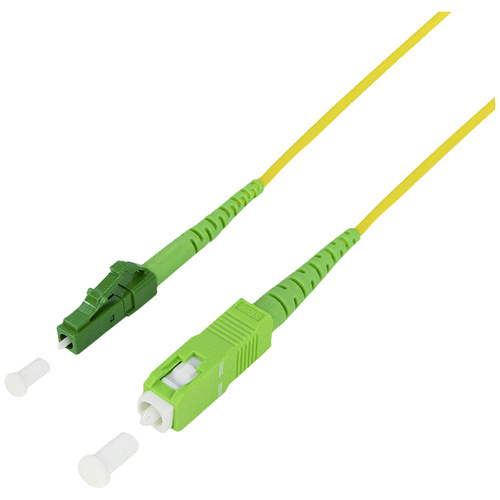 LogiLink FPSLS10 Glasfaser LWL Anschlusskabel [1x SC APC-Stecker - 1x LC APC-Stecker] 9/125 µ Singl