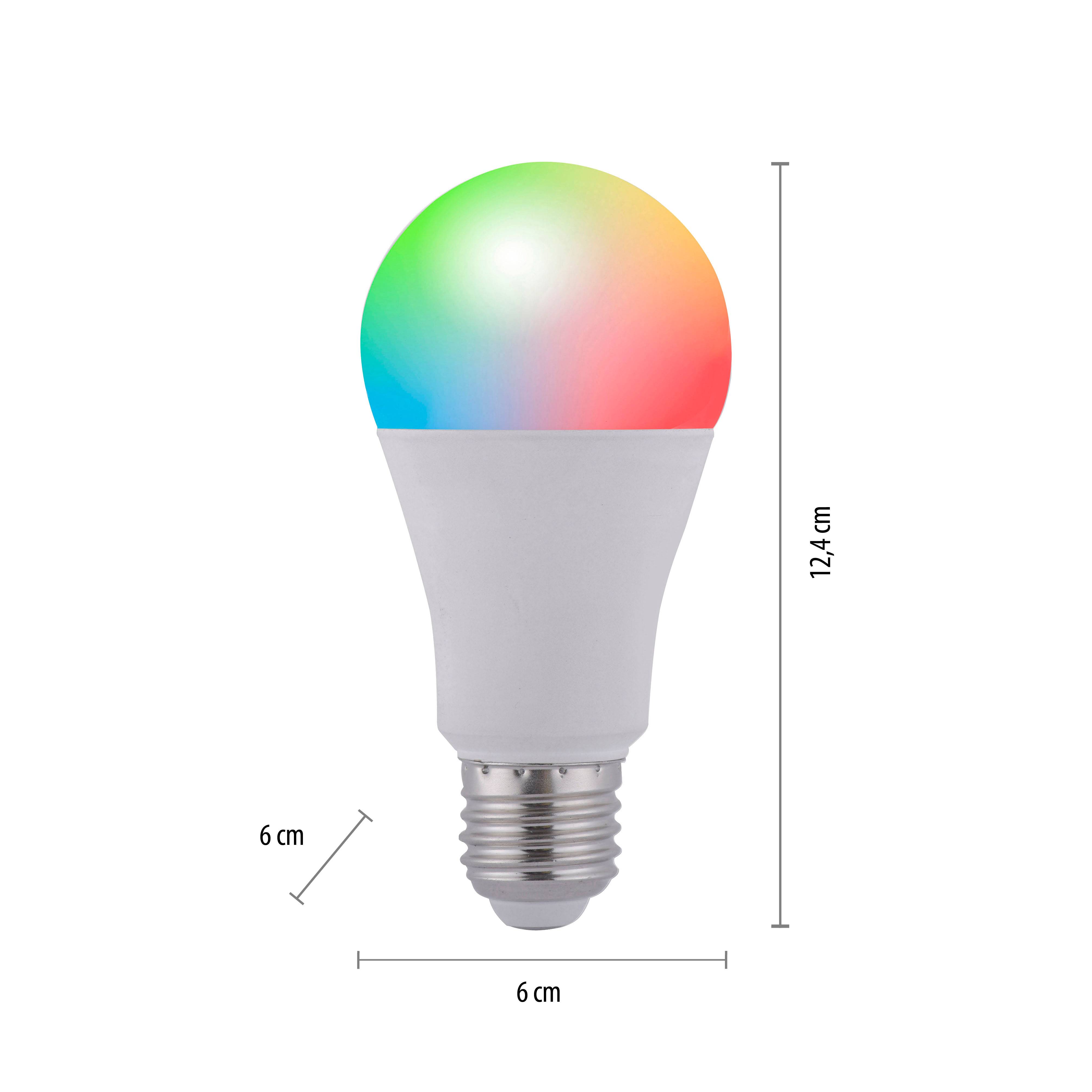 Just Light LED-Leuchtmittel EEK: G (A - G) E27 10W RGB, Warmweiß bis Neutralweiß