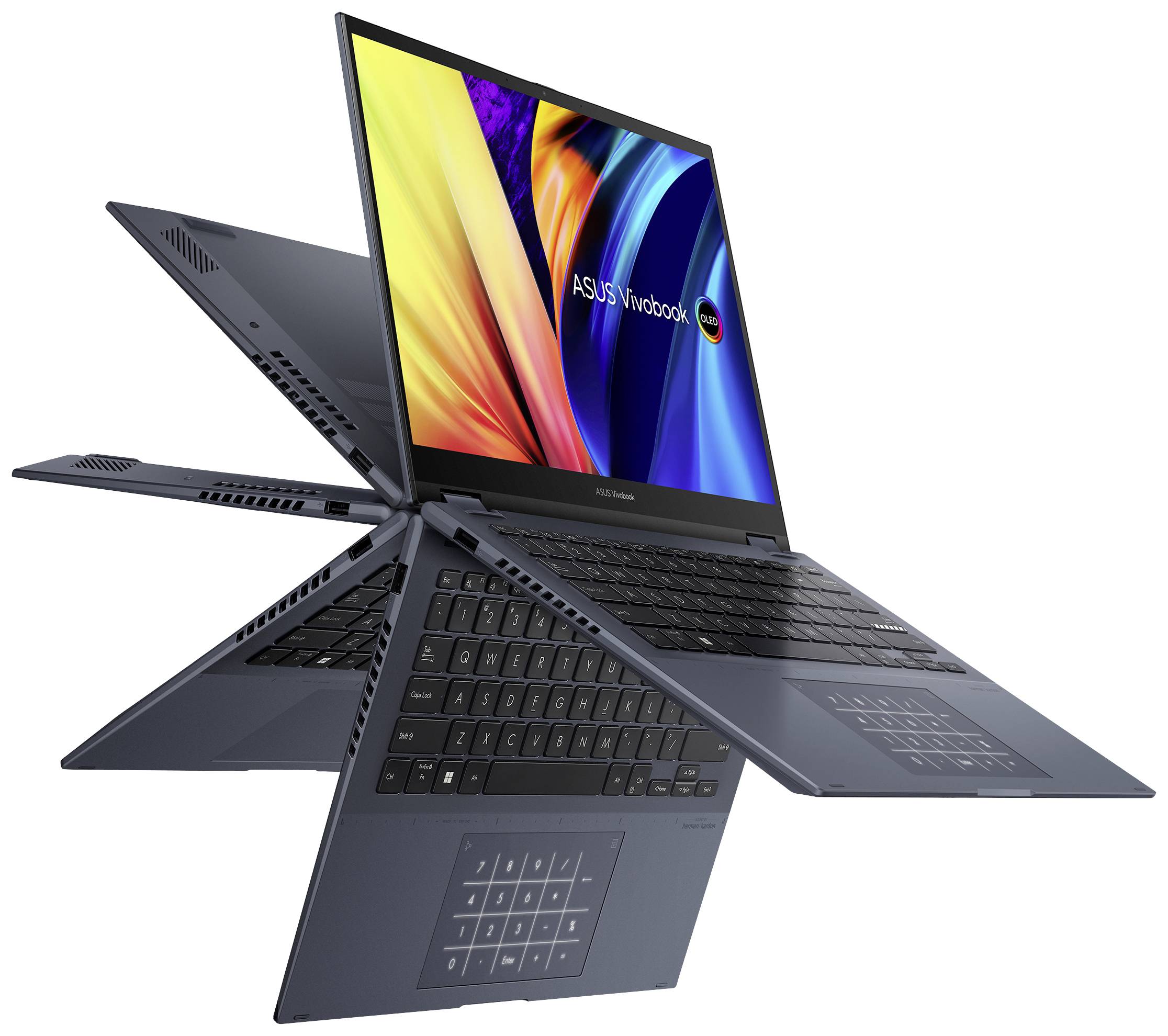 Asus 2-in-1 Notebook / Tablet VivoBook S14 Flip OLED TP3402ZA-KN266X 35.6 cm (14 Zoll) WQXGA+ Intel® Core™ i5 i5-12500H 16 GB RAM 512 GB SSD Deut