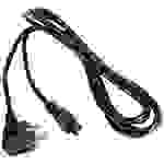 Câble adaptateur Akyga alimentation [1x Prise mâle + contact de protection - 1x Fiche femelle (forme de trèfle) C5] 3.00 m noir
