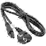 Câble adaptateur Akyga alimentation [1x Prise mâle + contact de protection - 1x Fiche femelle (forme de trèfle) C5] 1.50 m noir