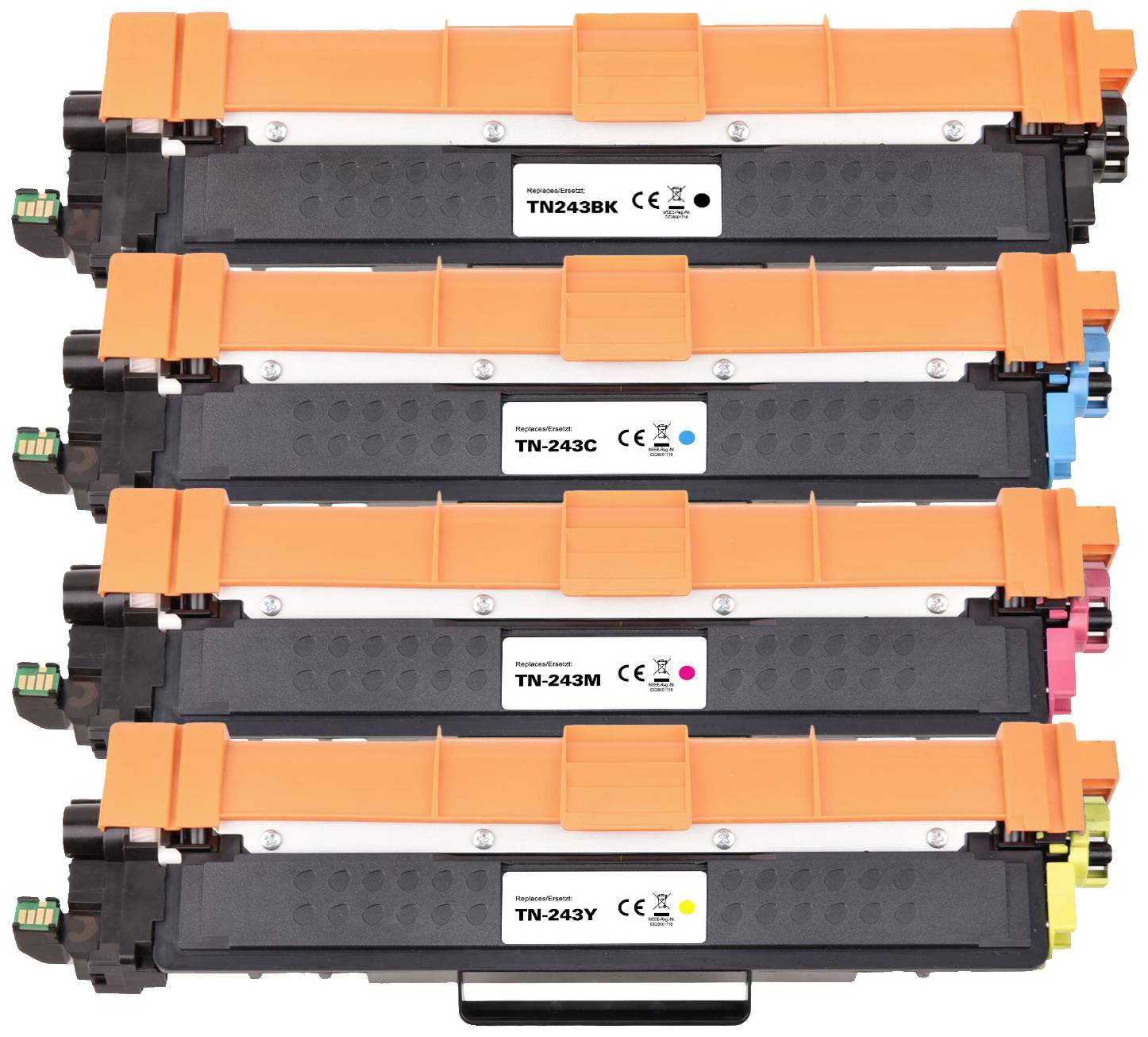 Renkforce Toner ersetzt Brother TN-243BK, TN-243C, TN-243M, TN-243Y Kompatibel Kombi-Pack Schwarz, Cyan, Magenta, Gelb 1000